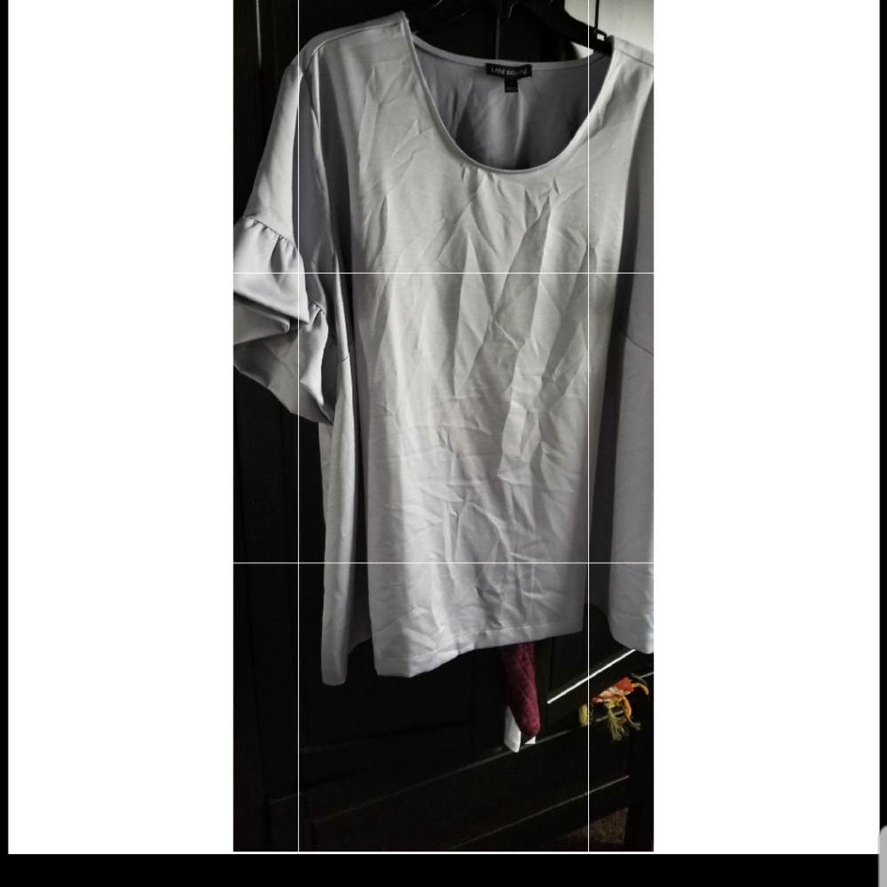 Lane Bryant gray rayon blouse